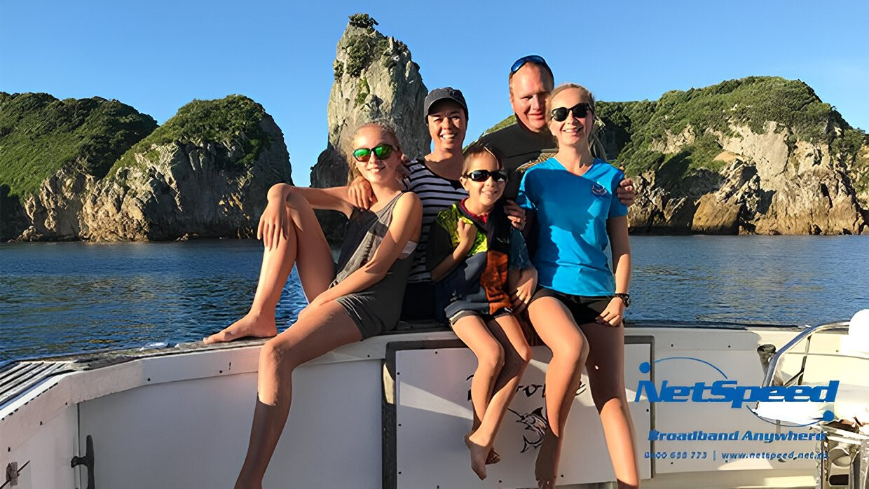 The Mabey family of Great Barrier Island. Photo/Supplied